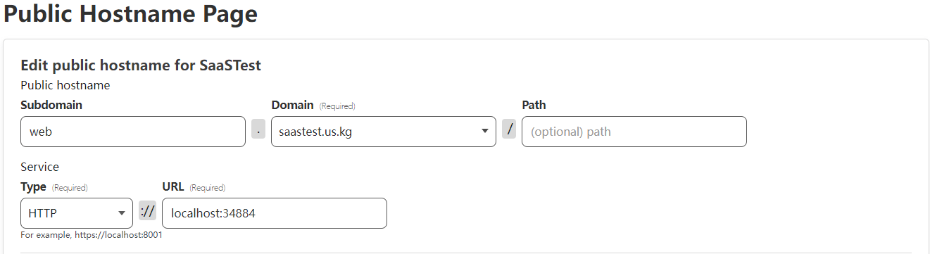 添加Public Hostname